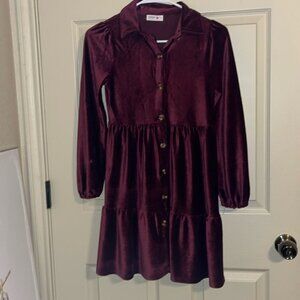 beautees soft maroon corduroy dress